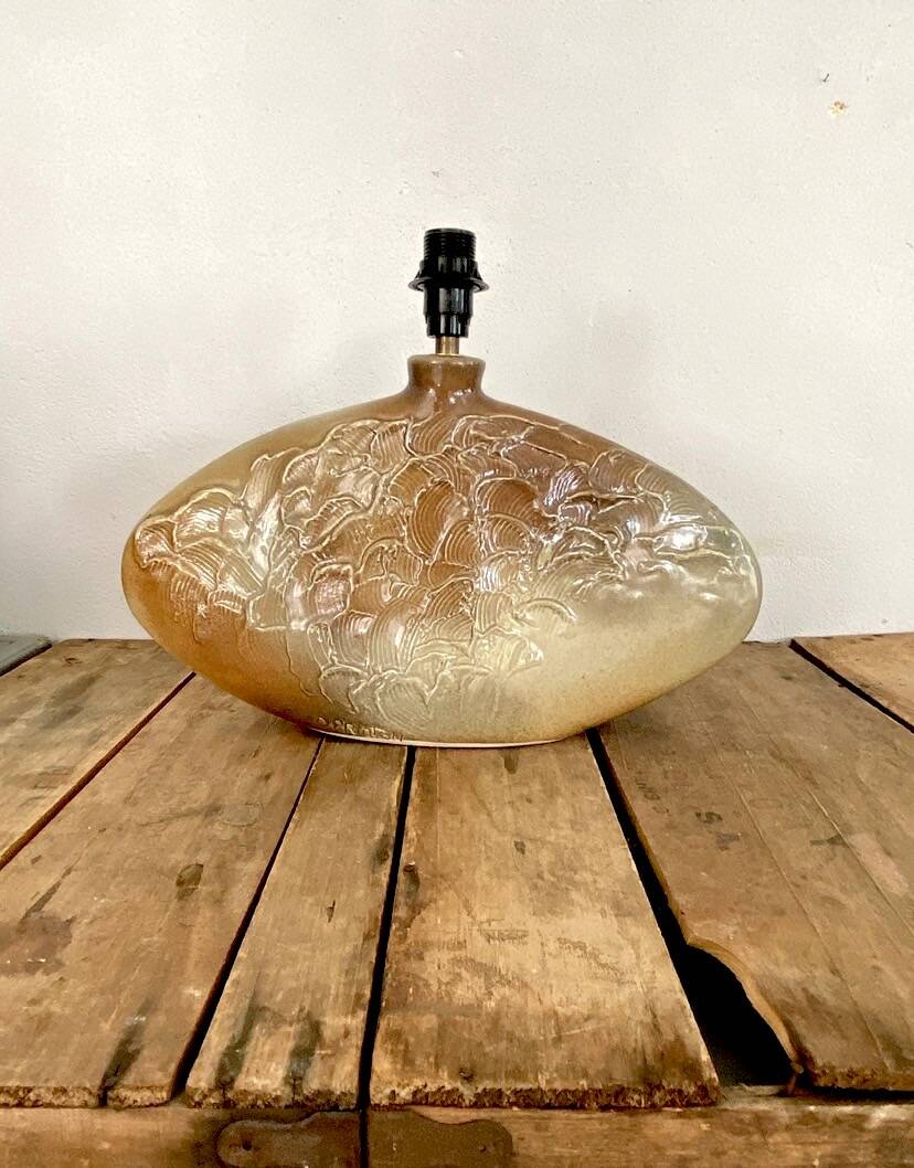 Ceramic lamp base, Vallauris 1970s