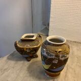 2  Japanese satsuma vases