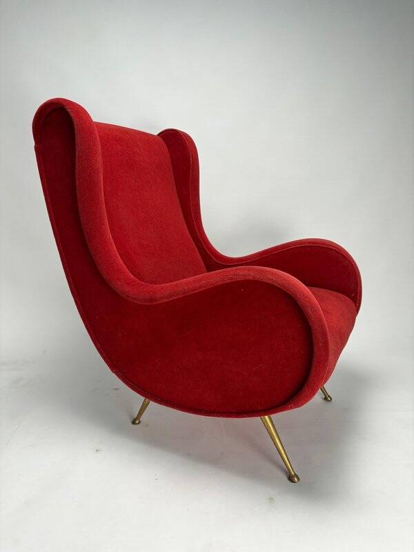 Set of Italian Senior Chairs / Lounge Chairs in the style of Marco Zanuso, 1950s