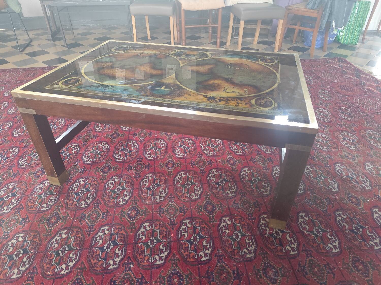World Map Coffee Table Maison Jansen
