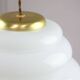 Mid-century italian brass and opaline cloud pendant lamp