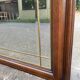 Art Deco beveled mirror in solid wood 77x57cm