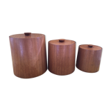 3 pots a epices emboitables années 1960