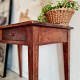 Antique solid wood farmhouse table 2 drawers
