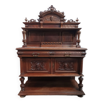 Renaissance walnut serving sideboard