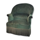 Fauteuil crapaud vert