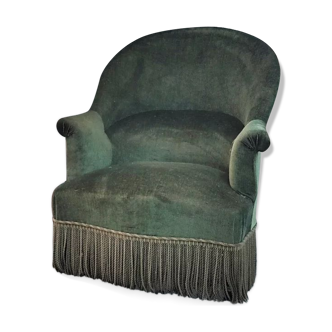 Fauteuil crapaud vert