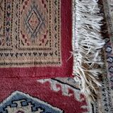 Pakistani hallway carpet, handmade in wool and silk, 278x80cm.