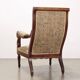 Antique Louis-Philippe armchair in walnut and fabric, Italy, 19th century