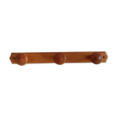 Three-headed wooden patere / vintage 60s-70s