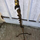 Brutalist wrought iron floor lamp 1970