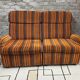 Pair of vintage 1970s modular armchairs – striped orange fabric