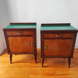 Paire de tables de chevet Italienne de 1950