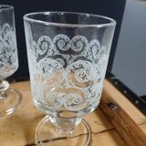 4 verres à eau vintages