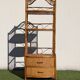Vintage 1960s Rattan Bamboo Bookcase Shelf Buffet