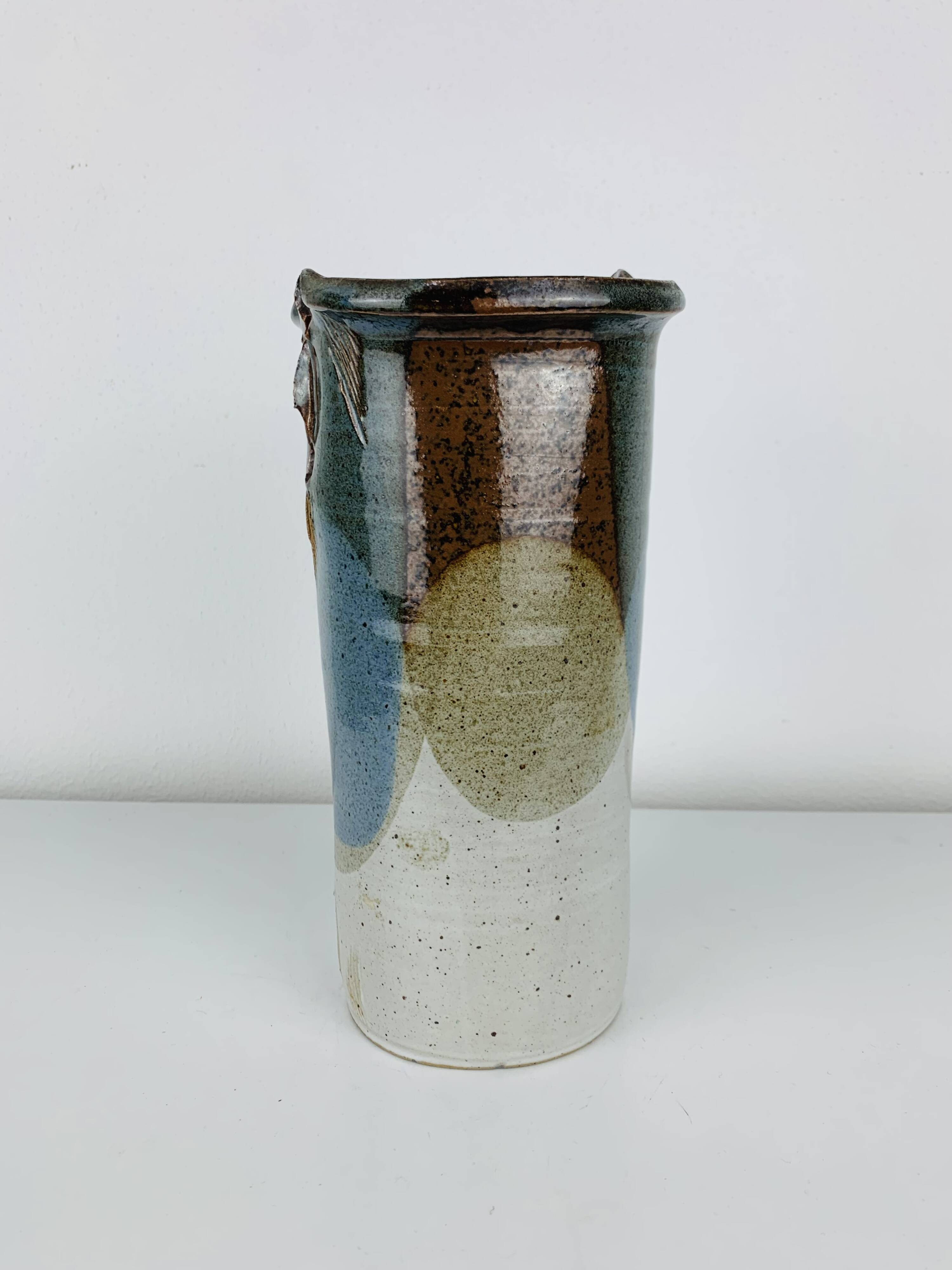 Ceramic roller vase by Marcel Piot