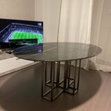 Oval marble dining table