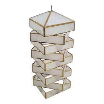 Gold-plated brass lampshade or tealight holder