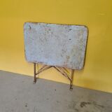 Old French Metal Bistro Garden Table, From The Early 1900s.