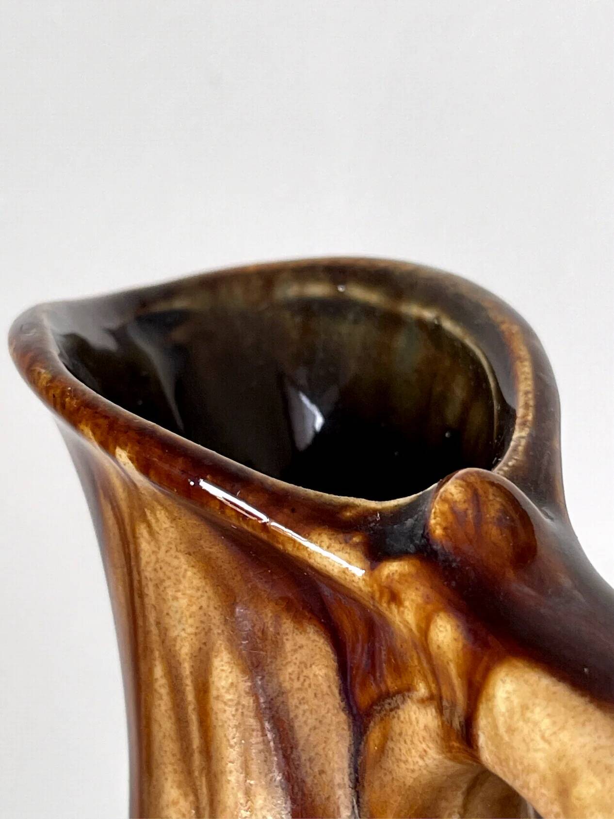 Modernist ceramic enamelled vase pitcher – Thulin Faience, Belgium – model 199 – 1930s/50s
