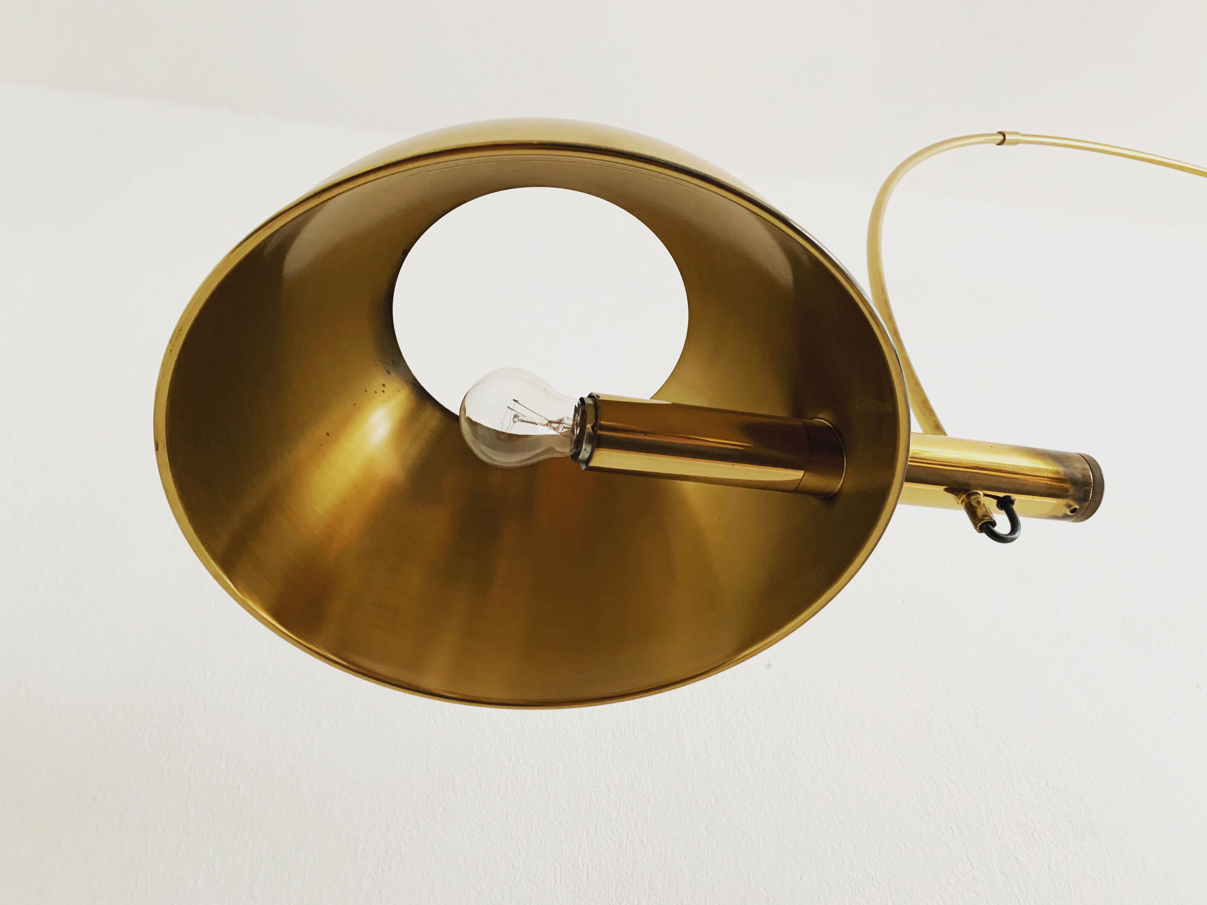 Mid-Century Modern brass BOCA arc lamp by Florian Schulz