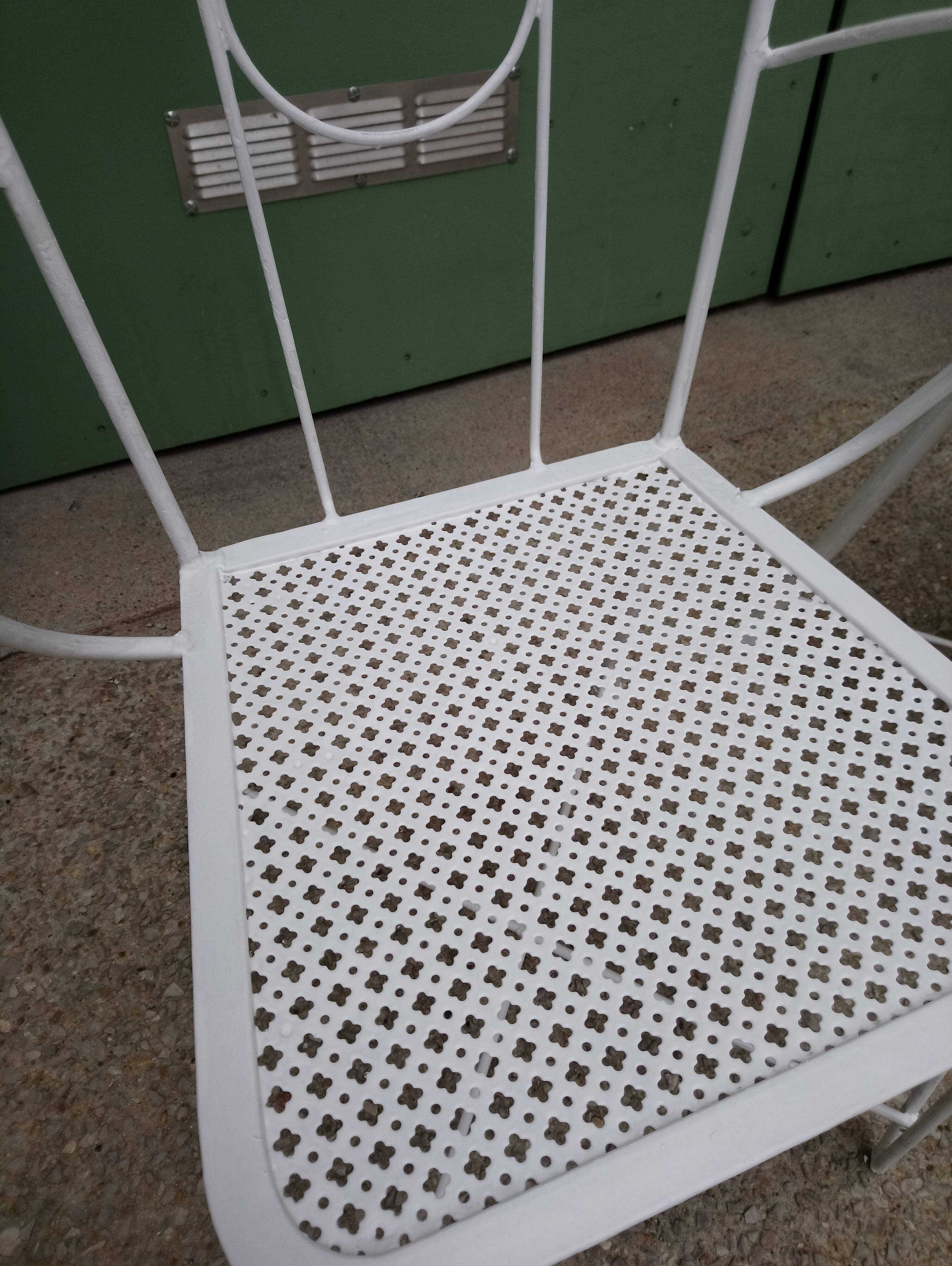 Garden set in wrought iron  60s 70s