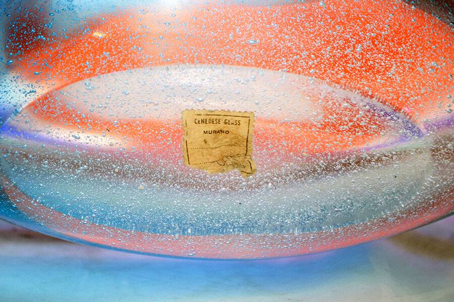 Fulvio Bianconi striped vase by Cenedese Murano, 1960s