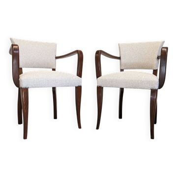 Paire de fauteuils bridges Art déco, France vers 1930