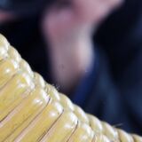 Vintage wicker mirror