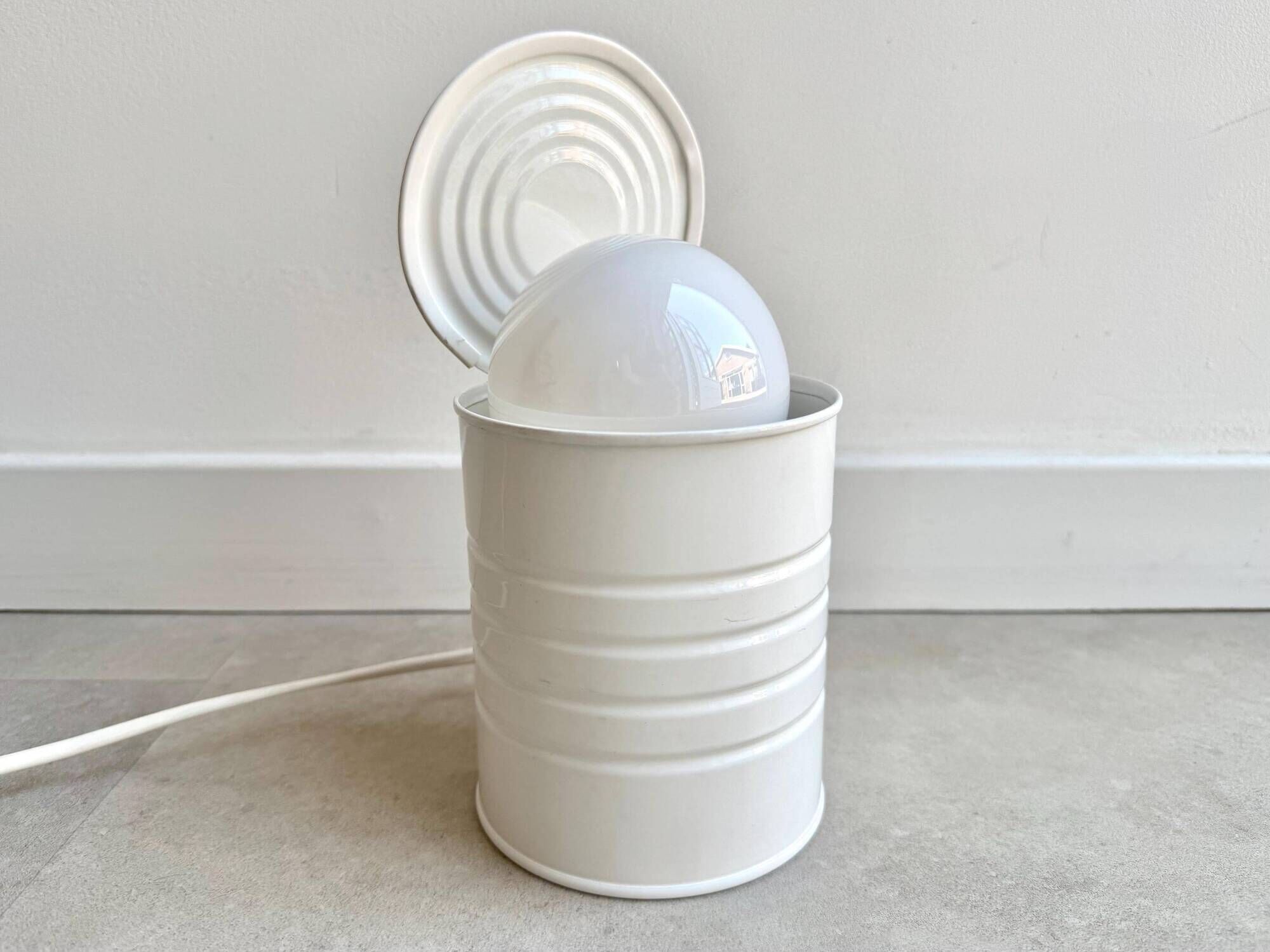 Vintage Pop Art tin can table lamp