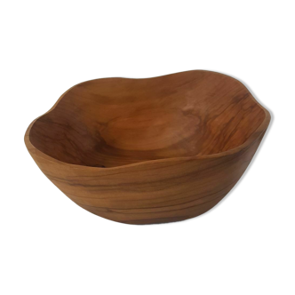 Olive wood bowl signed AB