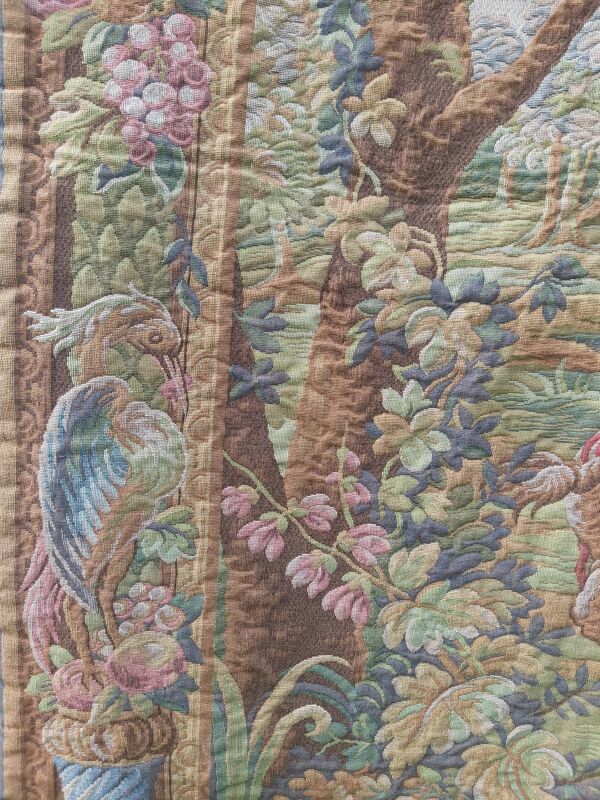 Tapisserie vintage  de, style Aubusson. Retour de chasse