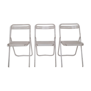trio de chaises métal