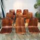 Lots of 13 vintage chairs in light wood