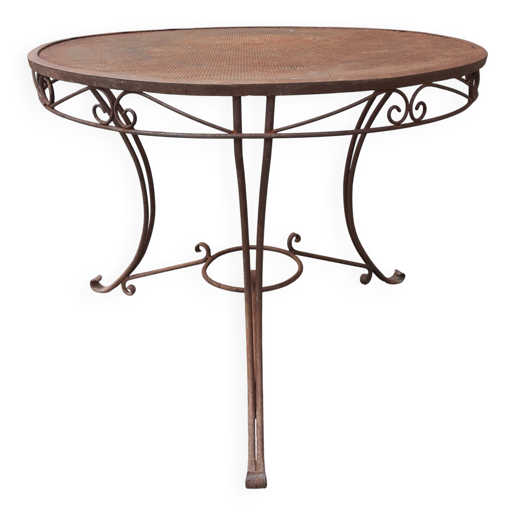 Table de jardin en fer forgé