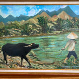 Oil painting on canvas landscape Asia