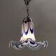 Postmodern blue & white murano glass pendant lamp