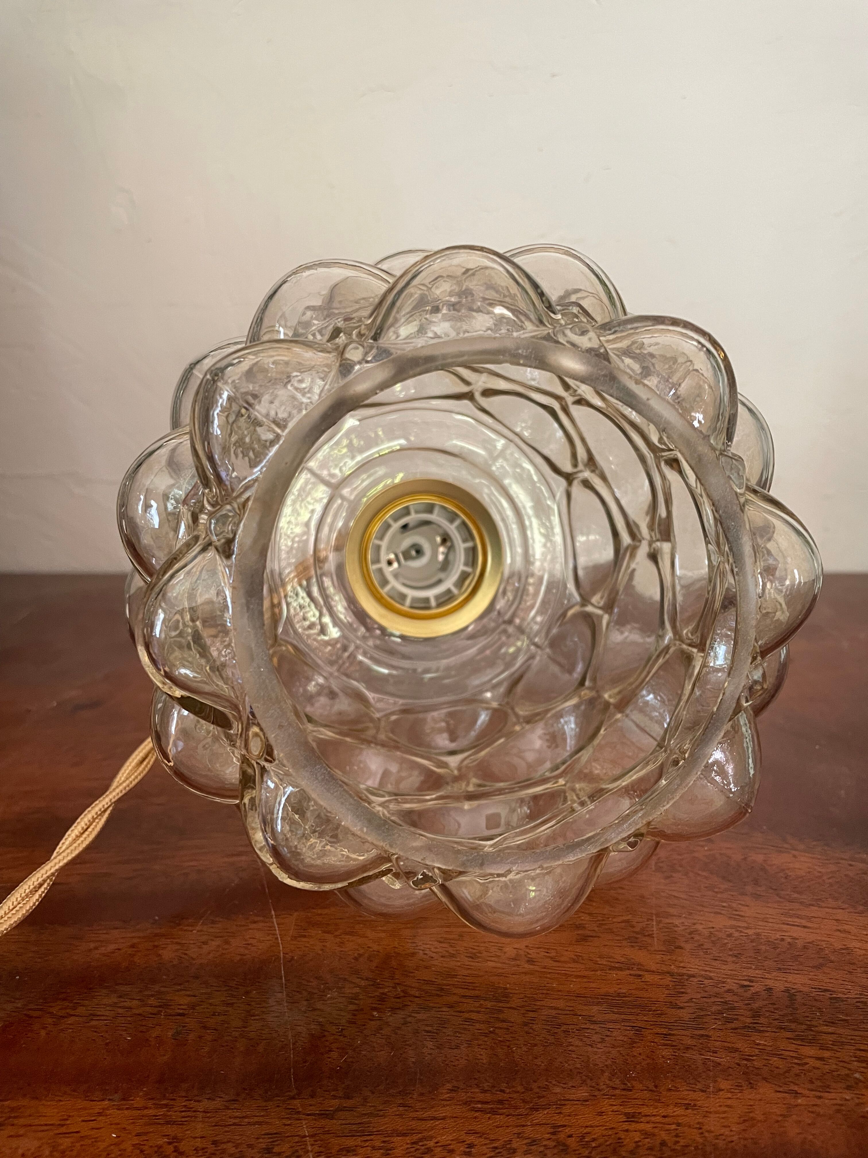 Amber glass pendant lamp Helena Tynell