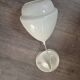 vintage pendant light from the 60s and 70s in white opaline with rosette