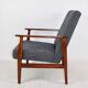 Vintage Black Club Armchair, 1970s