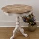 White/wood side table