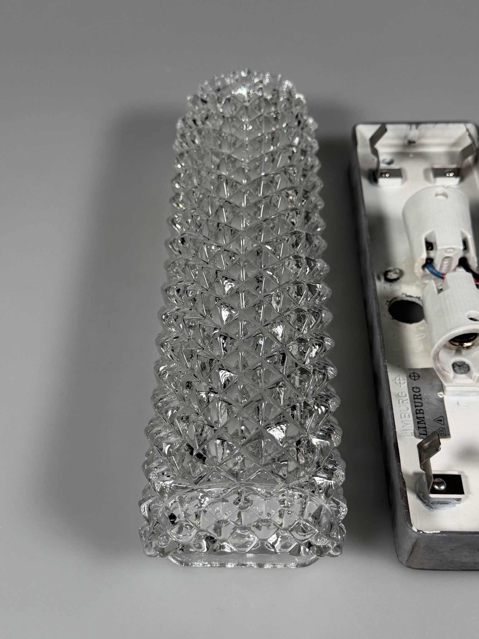 1960s 1970s Wall Lamp by Glashütte Limburg Germany Space Age