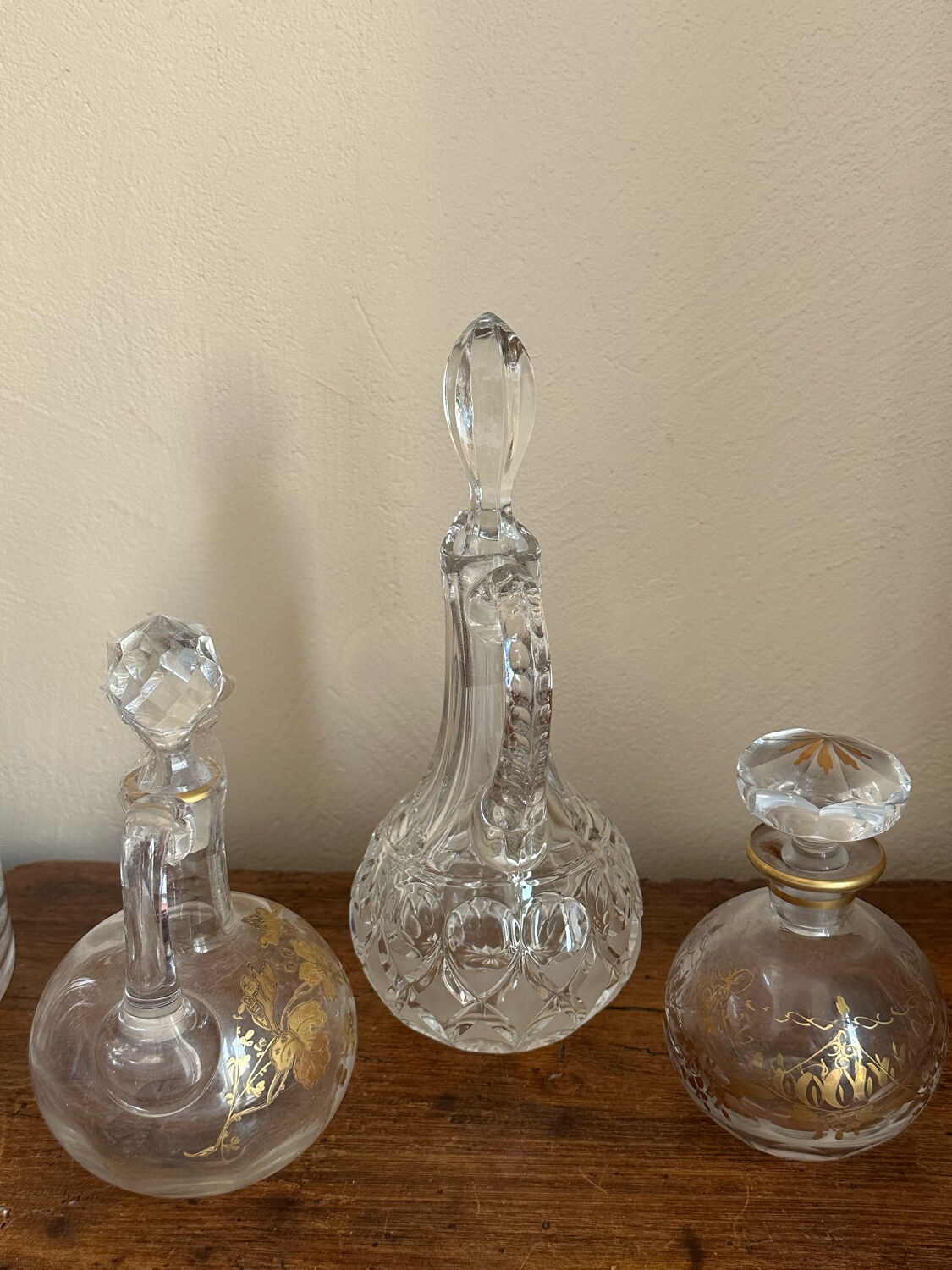 Lot of antique decanter
