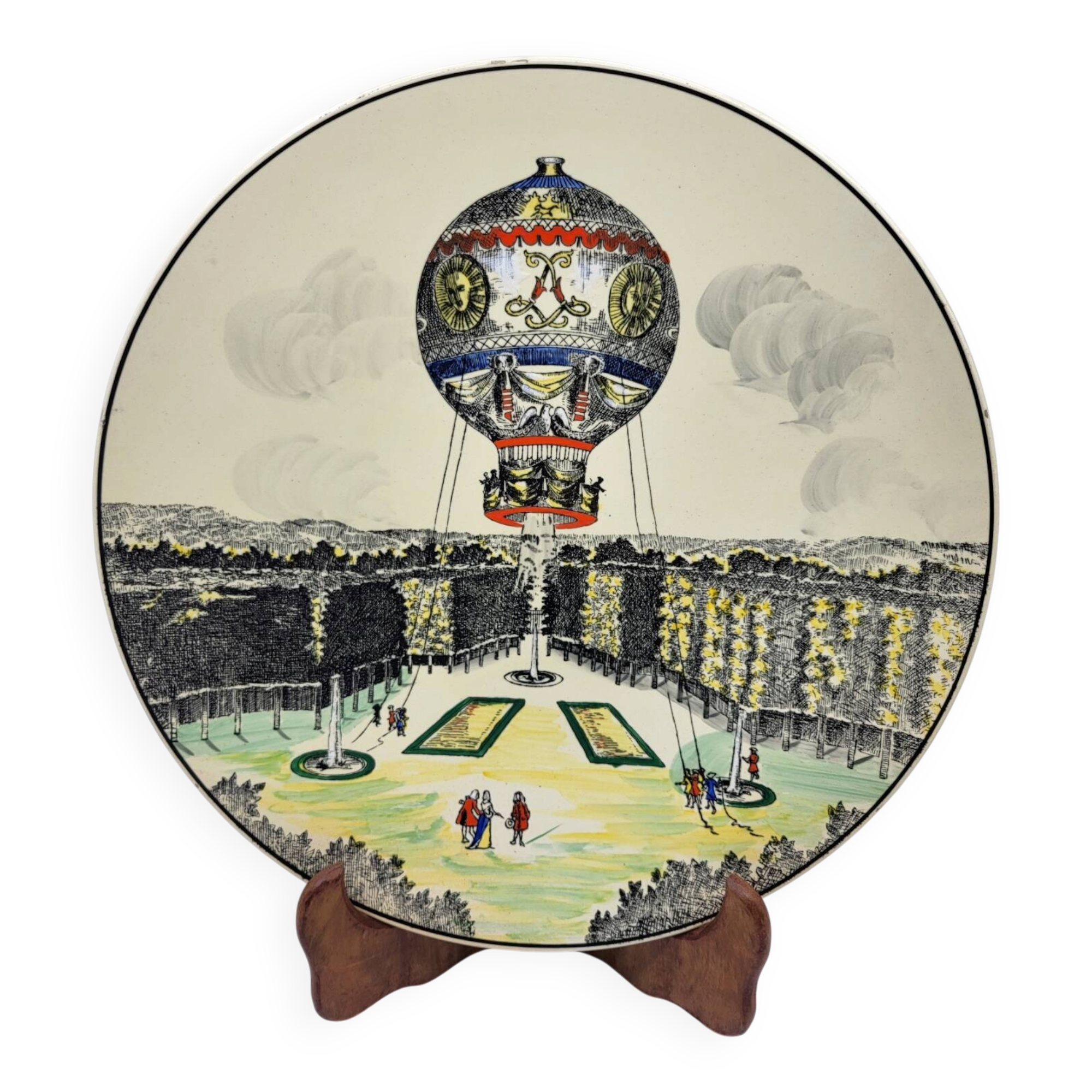 Decorative Plate Series "The Travels" in Limited Edition from Longwy France