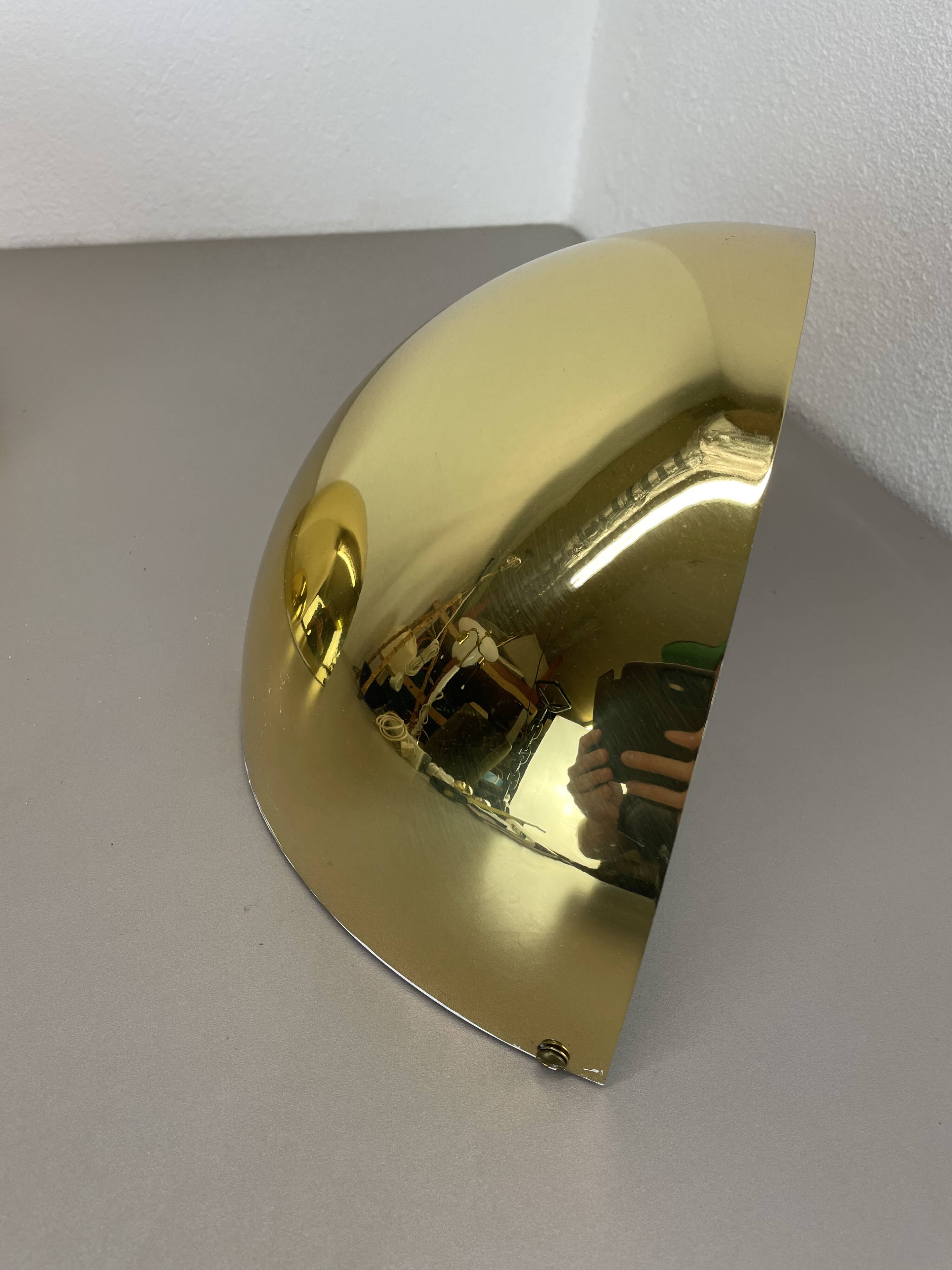 Set of 2 Brass Sciolari Style Wall Light Sconces Bankamp Leuchten, Germany, 1980