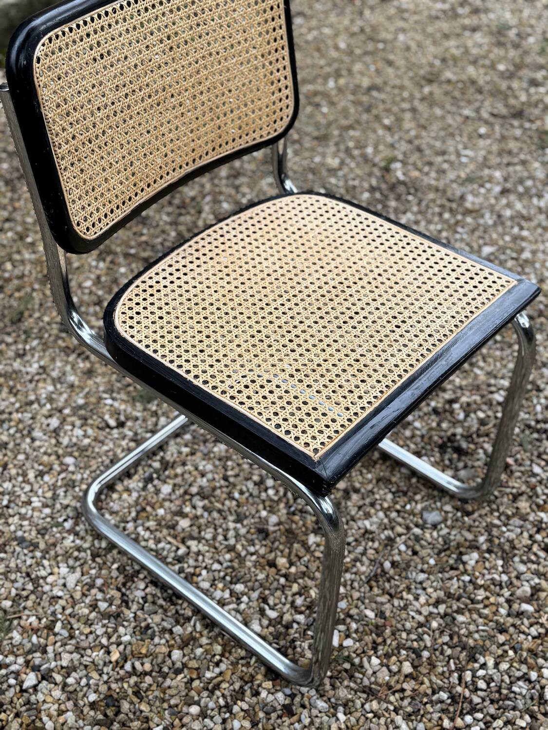 Marcel Breuer black chair B32 Cesca made in Italy