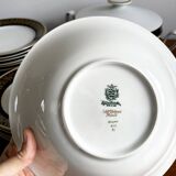Service de table en porcelaine de Weimar, Echt Weimar Kobalt, série Eleganz, 21 pièces, bleu cobalt