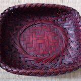 Japanese woven bamboo basket. Ikebana