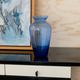 XL Murano Glass Vase in Blue, Italian Mid-Century Art Glass, 1970s