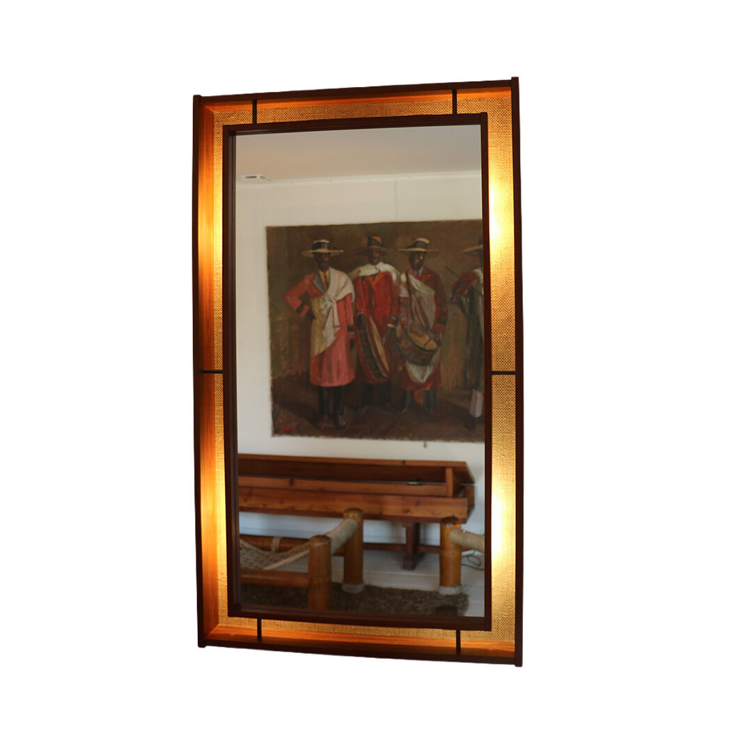 A large backlit mirror, Denmark 1960s.